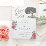 Invitación Alicia Vintage tardía en el Boda del país de las m<br><div class="desc">Invite a sus huéspedes a su cita más importante con nuestra hermosa y vintage invitación a bodas con temática Don't Be Late vintage Alice in Wonderland. Perfecto para un boda con temática Alicia en el País de las Maravillas. El diseño presenta una mezcla de nuestros propios florales originales dibujados a...</div>