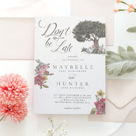 Invitación Alicia Vintage tardía en el Boda del país de las m