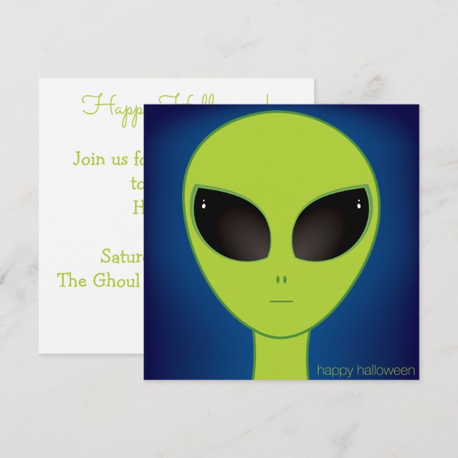 Invitación Alien (Anverso / Reverso)