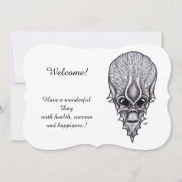 Invitación Alien Face , Agrega tu texto