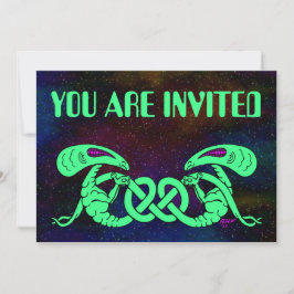 Invitación Aliens Entwined (Aliens and Celtic Knot)