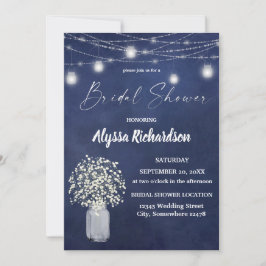 Invitación Aliento de Bebé Tiza B y Luces de Cadena Despedida