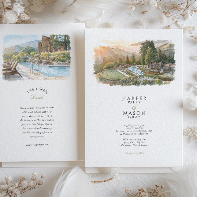 Invitación Alila Ventana Big Sur Wedding (Subido por el creador)