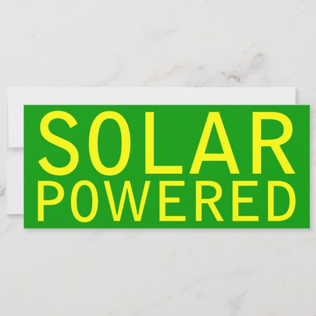 Invitación alimentado por energía solar (Anverso)