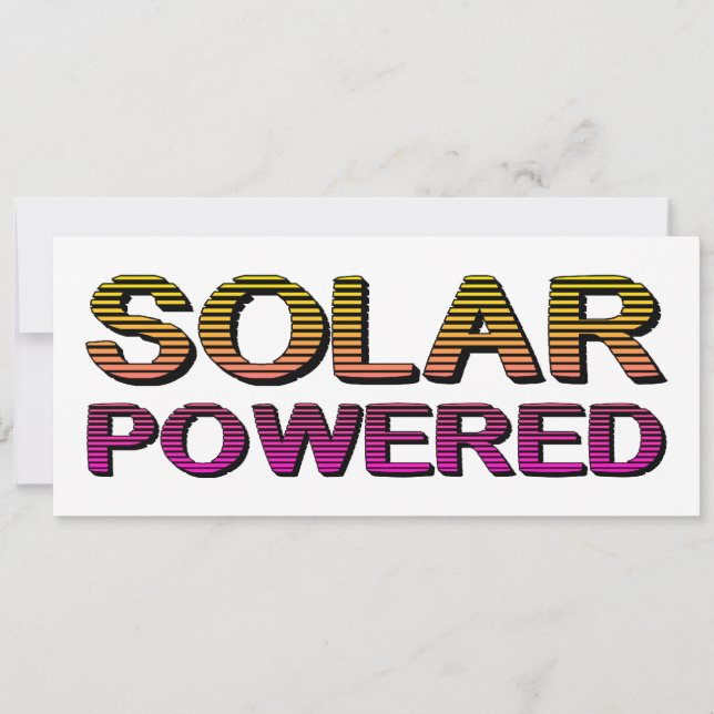 Invitación alimentado por energía solar (Anverso)