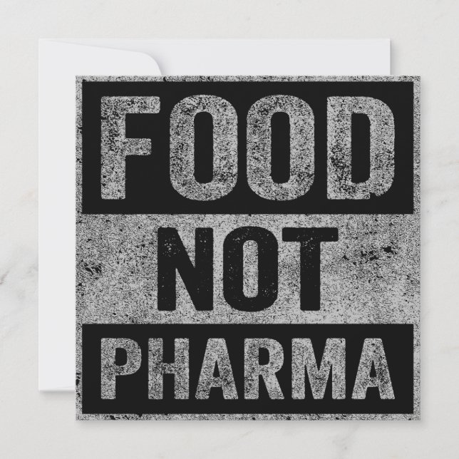 Invitación Alimentos No Pharma Nutrición Orgánica Natural (Anverso)
