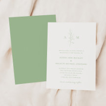 Alisha Sage Green Botanical Elegant Wedding