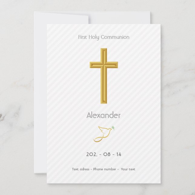 Invitación Alivio de Croix sobre sur papier (Anverso)