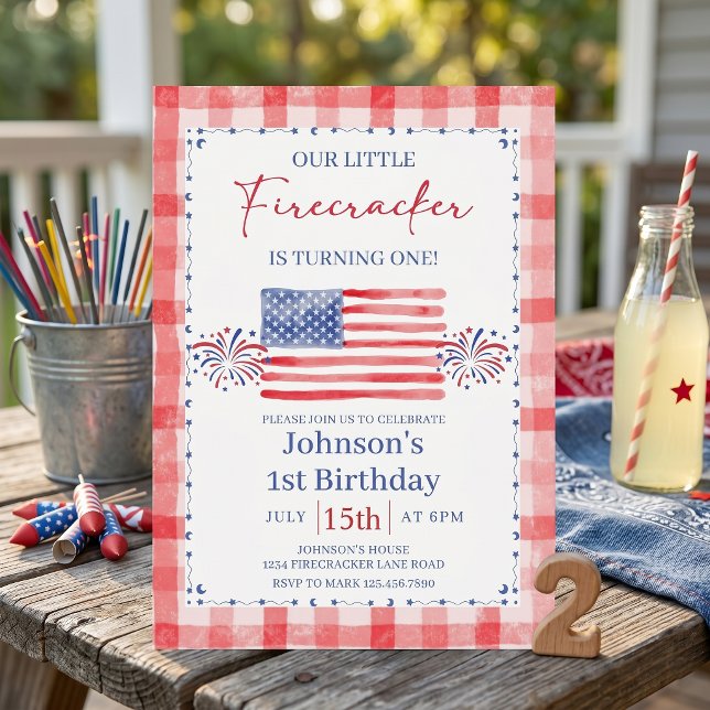 Invitación All American 1st Birthday Invitation (Subido por el creador)
