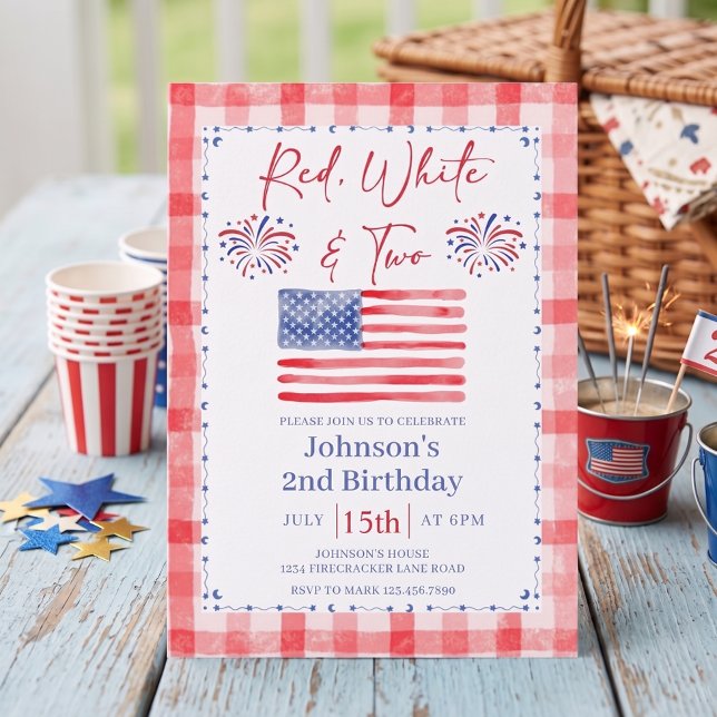 Invitación All American 2nd Birthday Invitation (Subido por el creador)