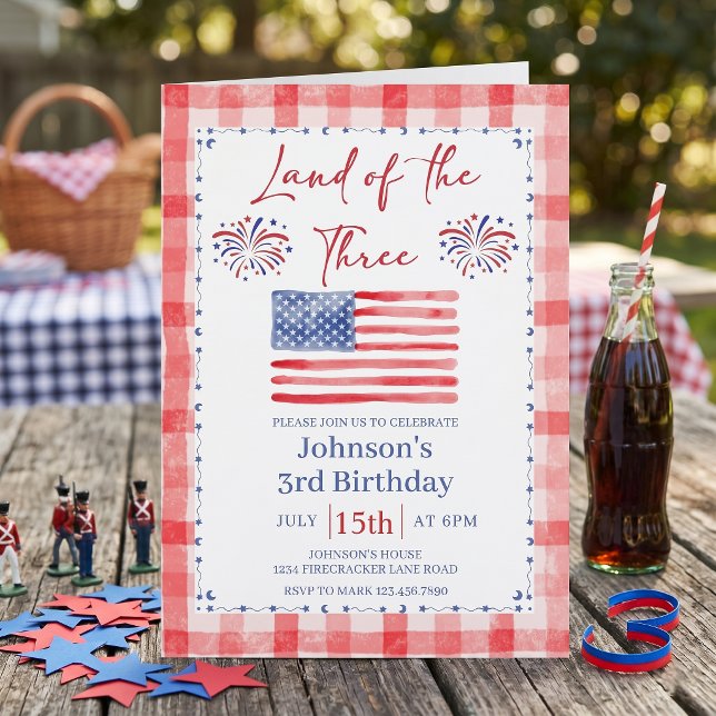 Invitación All American 3rd Birthday Invitation (Subido por el creador)