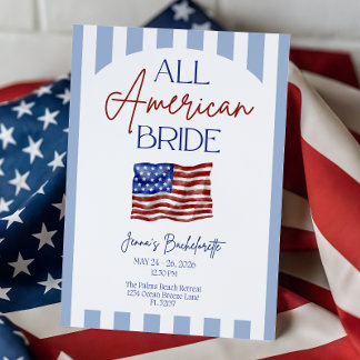 Invitación All American Bride Bachelorette Invitation