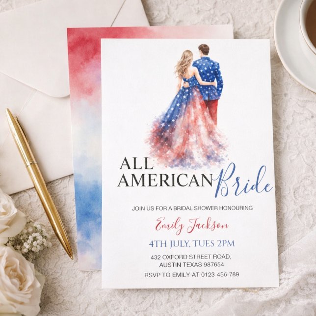Invitación All American Bride Bridal Shower Invitation (Subido por el creador)