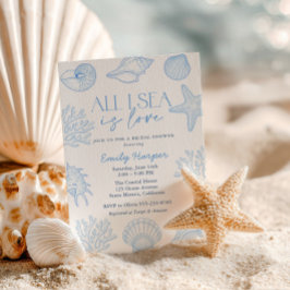 Invitación All I sea Is Love Seashells Invitation