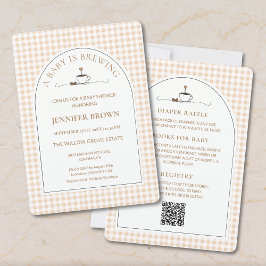 Invitación All in One A Baby Is Brewing Coffee Baby Shower