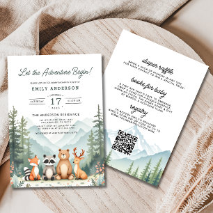 Invitación All in One Adventure empieza la Baby Shower de Woo