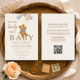 Invitación All in One Bearly Wait Couples Shower