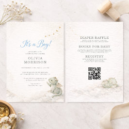Invitación All in One Dragon It's a Boy Baby Shower