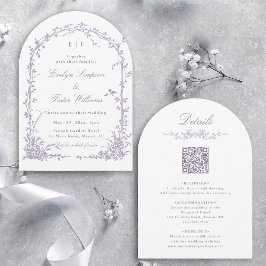 Invitación All in One Lavender Botanical Garden Wedding Arch