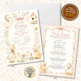 Invitación All-in-One Little Duckling Baby Shower Invitation