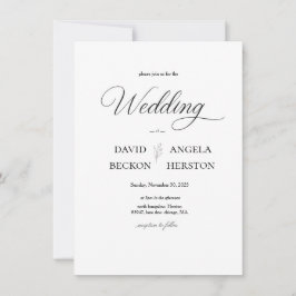 Invitación All-In-One Neutral Modern Boho Wedding 