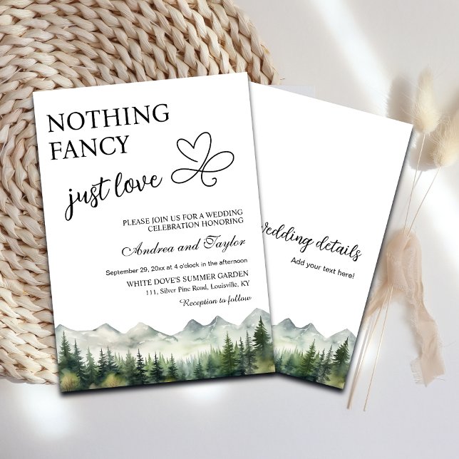 Invitación All in One Nothing Fancy Just Love Casual Wedding (Subido por el creador)