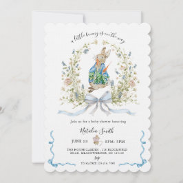 Invitación All in One Peter Rabbit Bunny QR Baby Shower 