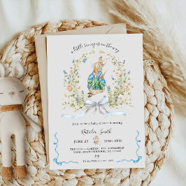 Invitación All in One Peter Rabbit Bunny QR Baby Shower 