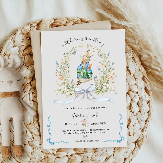 Invitación All in One Peter Rabbit Bunny QR Baby Shower  (Subido por el creador)