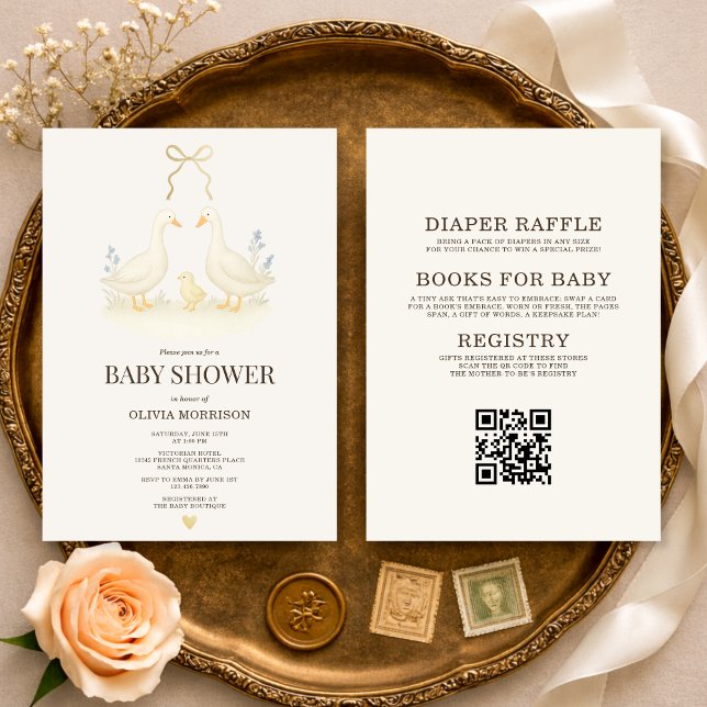 Invitación All in One Storybook Goose Baby Shower (Subido por el creador)