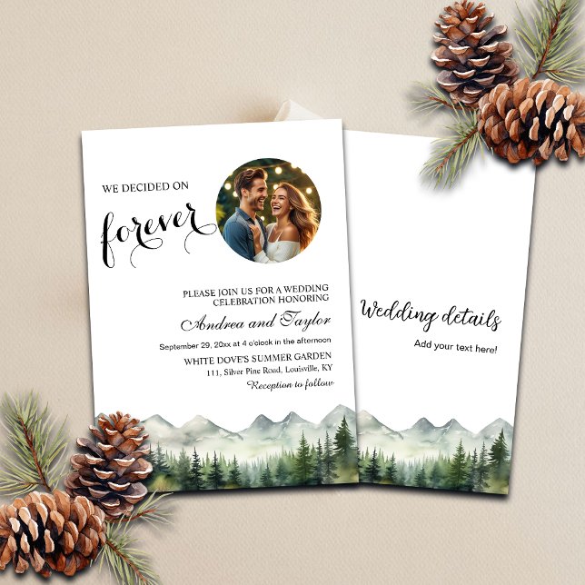 Invitación All in One We decided on Forever Photo Wedding (Subido por el creador)