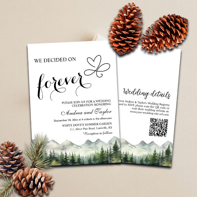 Invitación All in One We decided on Forever QR Code Wedding (Subido por el creador)