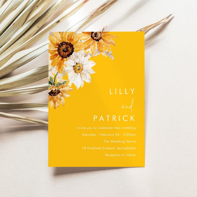 Invitación All Seasons Sunshine Sunflowers Boda (Subido por el creador)