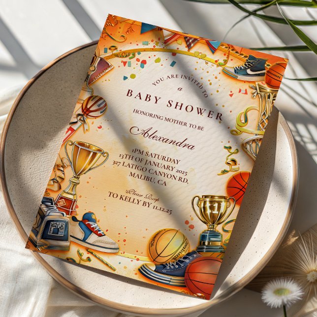 Invitación All Star Basketball Baby Shower (Subido por el creador)