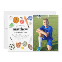 All Star Sports Balls Team Kid Boy Photo Cumpleaño