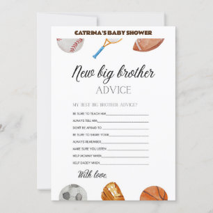 Invitación All Stars Sports Baby Shower - Nombre editable, 5x