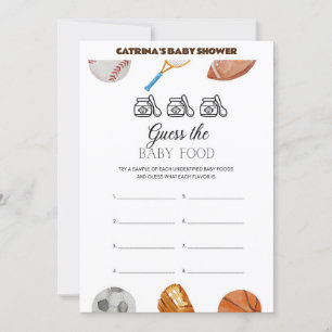 Invitación All Stars Sports Baby Shower - Nombre editable, 5x