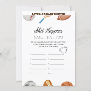 Invitación All Stars Sports Baby Shower - Nombre editable, 5x