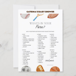 Invitación All Stars Sports Baby Shower - Nombre editable, 5x