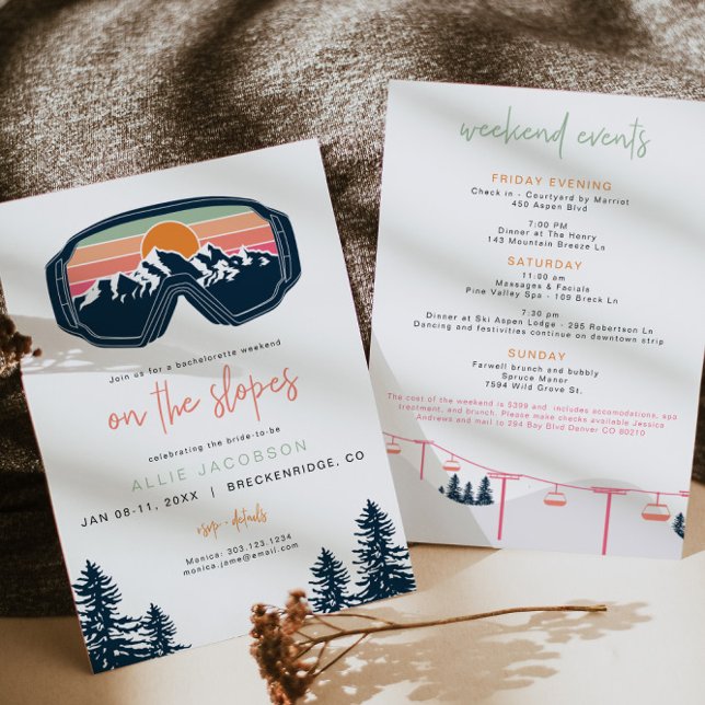 Invitación ALLIE Bright Colorful Mountain Skhelorette (Subido por el creador)