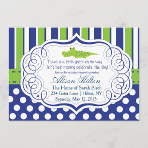 INVITACIÓN ALLIGATOR BOY BABY SHOWER INVITE