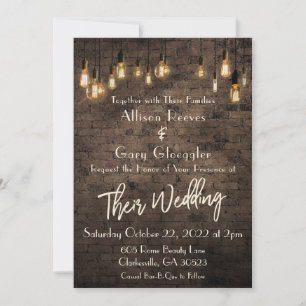 Invitación Allison y Gary Personalizado; revisada con cartas