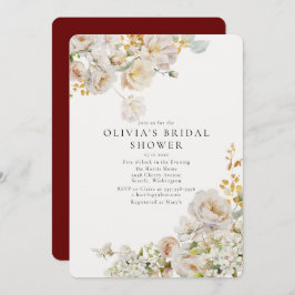 Invitación Allure - Rosas blancas y ducha de novia en el alie