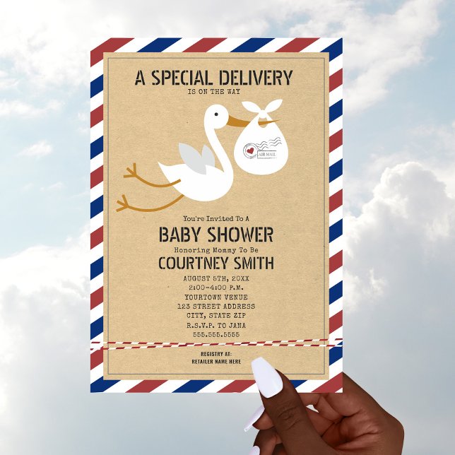 Invitación Almacén de entrega especial de correo aéreo Baby S (Subido por el creador)