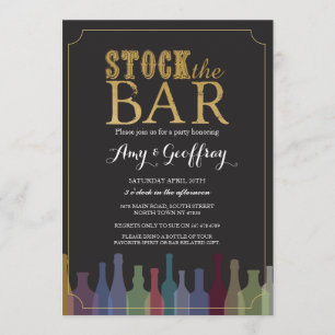 Invitación Almacenar Las Botellas De Compromiso Del Fiesta De