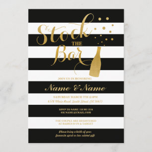 Invitación Almacene al fiesta de compromiso de la barra que