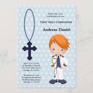 Invitación Almirante Español Primer Niño de la Comunión