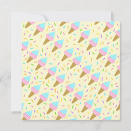 Invitación Almofada fofa com estampa contínua de sorvetes