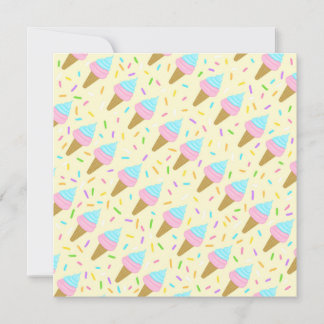 Invitación Almofada fofa com estampa contínua de sorvetes
