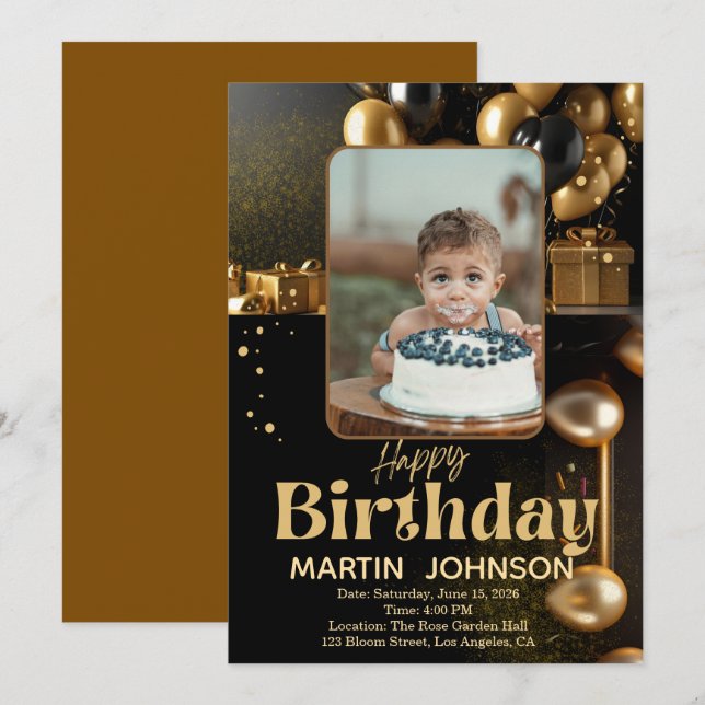 Invitación Almohada de Cumpleaños | Regalo de Cojín con Foto  (Anverso / Reverso)